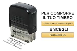 Timbro Autoinchiostrante Colop Printer C 30 - Personalizzabile Online, 5 Righe - Foto 2