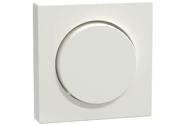 Schneider Electric Merten MEG5250-0319 centralplatta med vridknapp, roterande dimmer, roterande dimmer, insats, polarvit glänsande, system M, tillverkad i Tyskland