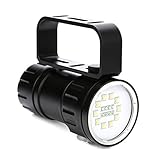 donostiarra buceo ★ ♞Eco compatible: alimentado por cuatro baterías 18650, puede recargar las baterías después de consumirlas, baterías recargables y baterías recargables no incluidas