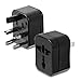 Produktbild Incutex 1x Reiseadapter kompakt 3-teilig universal Reiseadapter Weltreiseadapter Reisestecker universal, schwarz