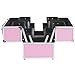 Beautify Large Professional Aluminium Pink Beauty Make Up Nail Cosmetic Box Vanity Case