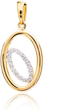 Pendant GOLD 585 GOLD 14K WINTAGE OVAL PENDANT Giorre