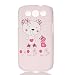Produktbild Nancen Samsung Galaxy S3 I9300 I9305 / S3 Neo I939i (4,8 Zoll) Hardcase Gefrostet Kunst Handyhülle Anti-rutsch Licht Dünn Etui Backcover Schutzhülle Gemalt Reliefmuster Ultra Klar Netter Rosa Bär Case