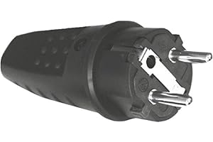 Silver Electronics 9172 Prise mâle IP44, Noir