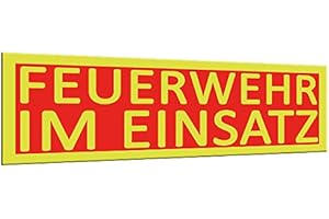 FEUERWEHRSTORE Feuerwehr im Einsatz | Magnetschild XL 30x10cm | Signalfarben | Einsatzschild | Einsatz-Magnetschild | KFZ Auto | Magnetschilder Feuerwehr-Auto | gelb rot Signalfarben| Einsatzschild |