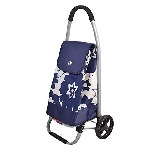 Shopping Cart Push 7 Inch Bearing Wheel Foldable Shopping Bag Cart Portable Tote Large Capacity For Easy Storage