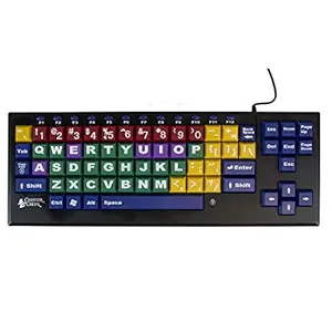 Chester Creek Ablenet KinderBoard USB Wired Color Coded Computer Keyboard with Big Keys and Large Letters - Product Number: 12000019