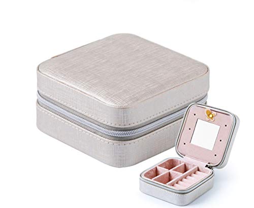 Preisvergleich Produktbild SALLYSKY Schmuckschatulle Weibliche Tragbare Prinzessin Ohrringe Kleine Einfache Ohrringe Ohrringe Ring Hand Schmuck Aufbewahrungsbox 10 * 10 * 5 cm, B