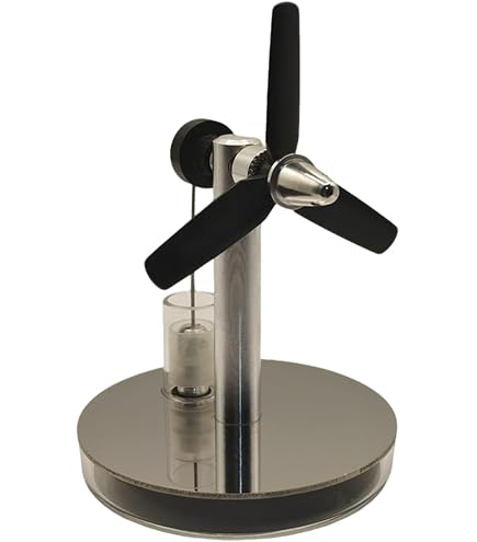 Moteur Stirling Avec LED Et Base En Chêne – Kit Éducatif De Machine à Vapeur – Alliage De Zinc, Verre, Alcool