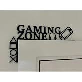 Gaming Zone Kapı &Uuml;st&uuml; Tabelası &ndash; Oyuncu Odası Dekoru