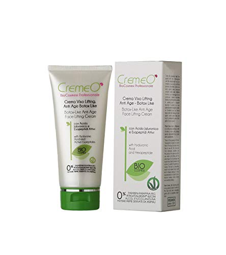 Cremeò - Crema viso lifting anti age - botox like biologica con acido jaluronico (75ml)