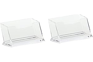 YYST 2 Stück Visitenkartenständer,Visitenkartenhalter, Visitenkarten Aufsteller durchsichtig für Geschäftsleute, Heim & Büro