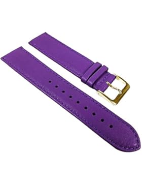 Miami Ersatzband Uhrenarmband Kalbnappa Band Lila 22600G, Stegbreite:24mm