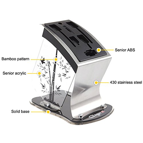 Universal messerblock, unbestückt für 7 Messer und Schere/Wetzstahl - 5