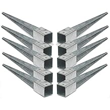 Erdanker Bodenhülse 7x7 cm mit Schrauben Pfostenträger Einschlagbodenhülsen