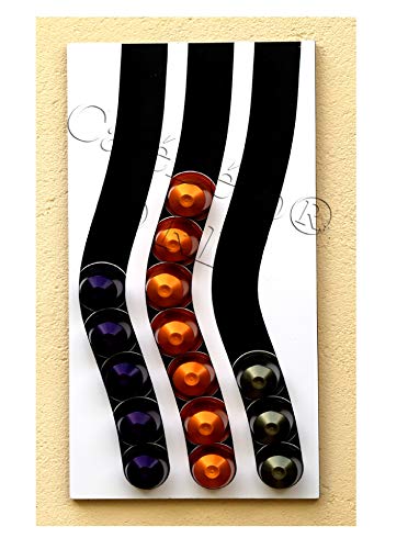 Portacápsulas con capacidad para 30 cápsulas Nespresso(negro y blanco)