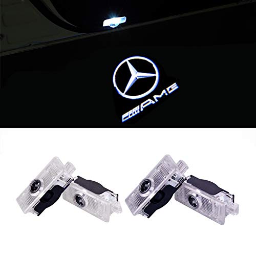 QJZoncuji Coche Logo LED Proyector luces puerta, 2 PC Coche LED Logo Puerta Iluminación (for CCLA-AMG)
