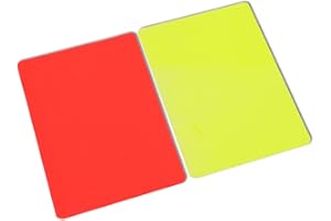wisoolkic 2 Pezzi/Set Cartellino Arbitro di Calcio Cartellino Rosso Giallo Professionale