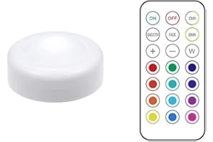 TopHomer Lumières LED sans fil à piles avec télécommande pour placard de cuisine (1 lampe)