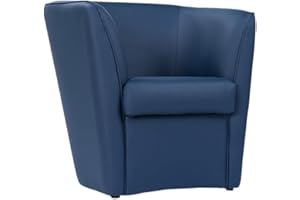 LIBEROSHOPPING.eu - LA TUA CASA IN UN CLIK Schlafzimmer Sessel aus Valentina Öko-Leder mit hoher Qualität gepolstert (Blau)