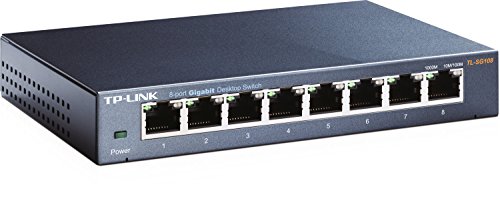 TP-Link TL-SG108 8-port Metal Gigabit Switch(10/100/1000M RJ45 ports, lüfterloses Passivkühlkonzept) - 3