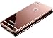 Produktbild Vandot 1X Zubehör Set Luxus SPIEGEL Mirror Ultra Slim Dünn Metall Bumper HuaWei P8 Lite 5 Zoll Rahmenschutz Hülle Glitzer Case Rückseite Bling Kristall Harte Hard Schale Crytsal Tasche Etui Aluminium Schutzhülle protective Cover Protection Case handytasche Chrom Eckenschutz Kantenschutz - Rosa Hot Pink