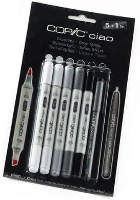 Markers Copic Ciao 5 Plus 1 Set Grey Tones