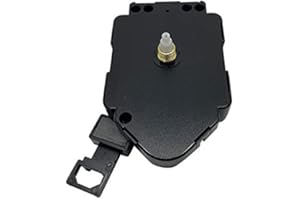 DANS CLOCK SHOP Pendolo al quarzo con ticchettio 12888, meccanismo di movimento dell'orologio da 3,1 mm e 5,0 mm con fori delle lancette (corto – 6,7 mm filettatura dorata)