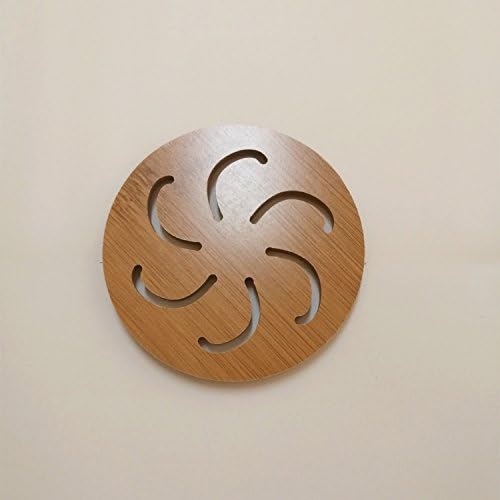 Didcant Carved Wooden Coaster / Dinner Decor, Perfect Design and Multi Patterns for Drink/Wine/Soup, Home / Office Centerpiece for Table - Fantastic Housewarming Gift (Small, Pinwheel)