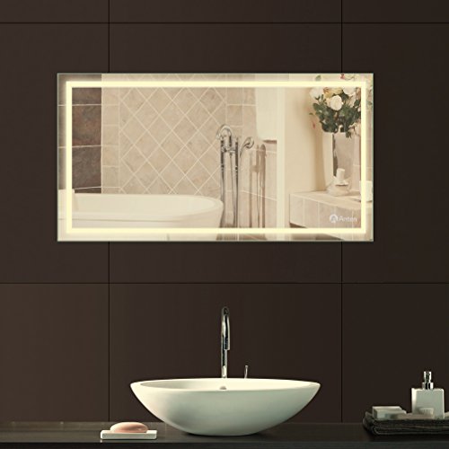 Anten® LED Badspiegel mit Beleuchtung 23W neutralweiß IP44 Badezimmerspiegel mit Schalter 60x100 cm