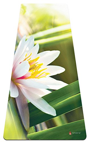 Nirvana Yoga – Schöne Designer Yoga Matten, Naturkautschuk, Hohe Qualität, umweltfreundlich, rutschfeste Yoga Handtuch Mat Combi – Beste für Hot Bikram Yoga