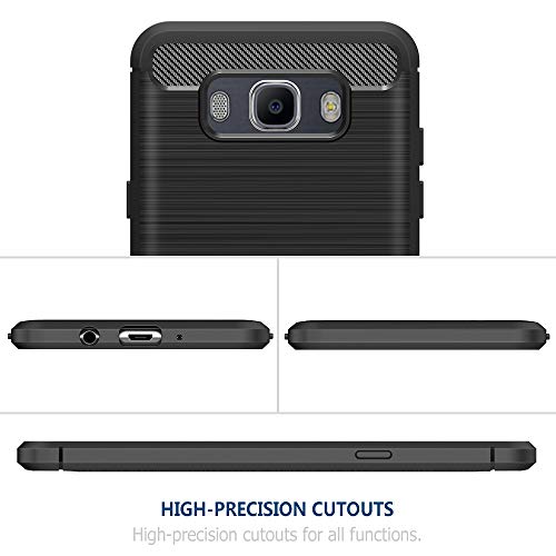  Versi  n actualizada  Funda Samsung Galaxy J7 2016   5 a  os de garant  a  Simpeak funda carcasa case para Samsung Galaxy J7 2016 Silicona  Negro