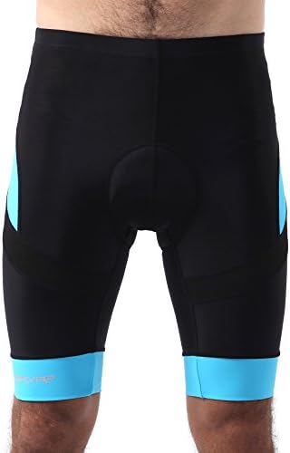 Garvirp Cycling Shorts 3D Padded Bike Shorts Fast Dry Bicycle Underwear 2XL Cyan