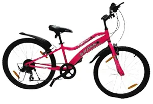 Kross Spider 24T Ranger Cycle 7 Speed Gear Bicycle Road Racing Girls Mountain Bike Pink, Ideal for 9-13 Years (Frame: 12.5 Inches)