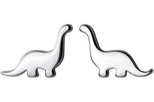 IMINI Piccoli Orecchini a Lobo Di Dinosauro S925 Argento Sterling Minimalista Animale Dichiarazione Orecchini a Bottone Cartilagine Piercing Gioielli Regali Per Le Donne Bambine Orecchie Sensibili