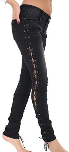 Ladies Quality Soft and Stretchy Fabric Denim Jeans UK size 6-14 in Black, Blue, White and Pink by Star Trendz (UK 10 (EUR 38), BLACK)