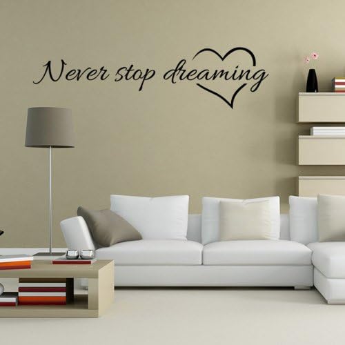 Wall Stickers Style Nerer Stop Dreaming English Words & Quotes PVC Wall Decals