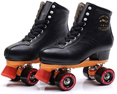 Adult Flash Skates Double Row Adjustable Size Roller Skates Quad Boots Skating Women and Men, 39