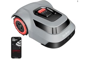 REDKEY MGC1000 Robot Tondeuse, Précision décimétrique du C-TOF, Détection de Rupture de Câble, Angle de Montée Maximal de 24°, Plateau de Lames à Levage Automatique pour des Espaces de Cour jusqu'à 1000m²