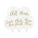 Produktbild partydeco.pl 5 Luftballons mit Goldener Druck, 1 x Candy Bar, 1 x Chill, 1 x Drinks, 1 x Photo Booth, 1 x Dance Floor, 30 cm (Weiss mit goldenem Druck)