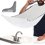 Beard Trimmer Catcher, JT JUSTIME Beard Shaving Apron Bib Moustache Grooming Kit with Shaping Tool for Men's Trimming Hair Cutting Cape