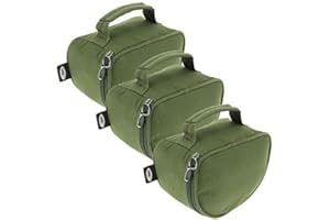 DNA 3 X Groß Luxus Reißverschluss Grün Gepolstert Rolle Tasche Hüllen für Karpfen Hecht Hochseeangeln mit Griff/Tragegriff Halter Big Pit NGT
