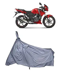 NEXTON Dustproof & Water Resistant Bike Cover Compatible with Tvs Apache RTR 160 All Season Protection (Silver Color)