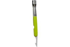 URBAN TRENDS Easy Grip Apple Corer Slicer-Divider-Cutter-Wedger, Ergonomic Plastic Grip Handle, Light weight 8-Blades (Assorted) (Corer Remover 17cm Green)