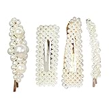 Lurrose 4pcs Moda Semplice per Capelli Fresh Pearl Hair Barrettes Bobby Pin forcine per Signore e Ragazze