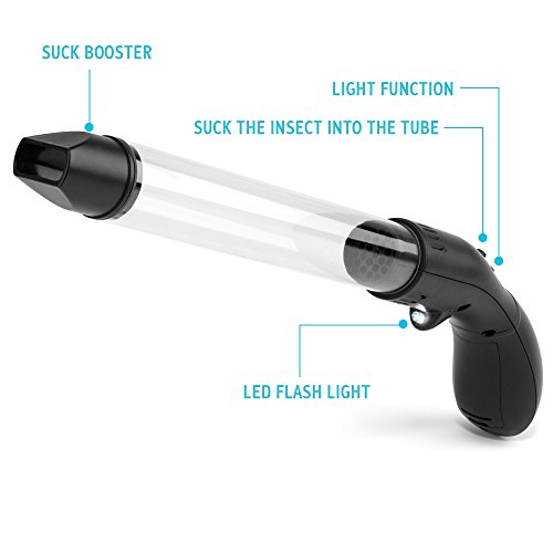 Spinnenfänger, NOA Elektronische Saugen Insekten Falle Catcher stechende Insekten und Spinnen (Schwarz and Transparent) - 2