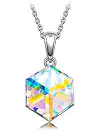 NINASUN "Caleidoscopio" 925 Plata Joyeria Mujer Aurore Boreale Fabricados con Cristales SWAROVSKI®