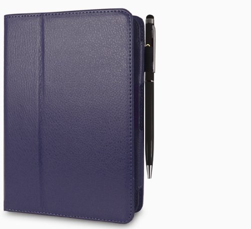 Acer W3-810 Tablet Case / Tablet Case / Schutzhülle in MARINEBLAU mit integrierter Standfunktion ( PropUp Stand ) & Handschlaufe ( Hand Strap ) von G-HUB® – PropUp Stand Hülle / Fall / Tasche / Folio für Acer W3810 ( Alle 8,1 Zoll Modelleeinschließlich: 32GB / 64GB / 3G / LTE / BlueTooth / WiFi / 2013 modèle , etc. ) Jetzt mit BONUS: G-HUB ProPen Stylus - 7