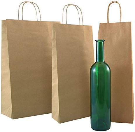 Sac en papier kraft naturel 2 bouteilles - 25 pcs