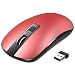 Produktbild TOPELEK Laptop Maus, PC Maus Optical Business Mouse Schnurlos Computer Wireless 2.4G Intelligente Drahtlose Mäuse Geräuschlose Klicken, Dünn und Tragbar, Geeignet Rot